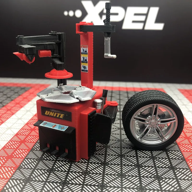 Modello Rapido 1/18 Modello Di Auto Diorama Garage Simulazione Scena Decorazione Stampa 3D Strumenti Di Riparazione Smontagomme Bilanciatore Dinamico