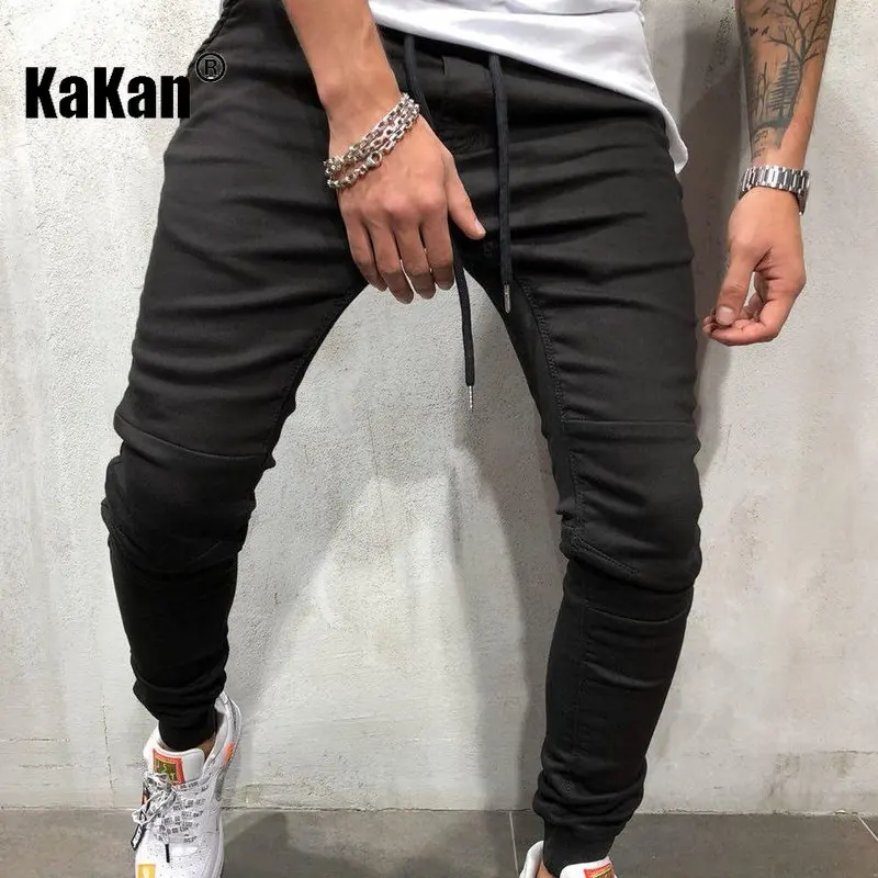 Kakan - European and American Denim Casual Sports Jeans, Spring and Autumn New Slim Fit Skinny Long Jeans Men's K022-1403