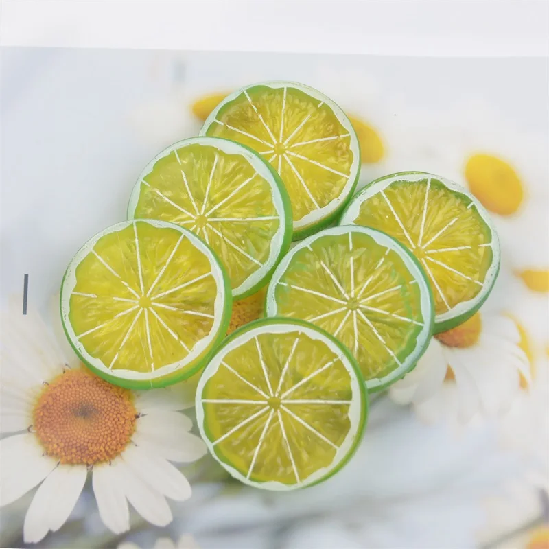 30Pcs Mini Simulation Lemon Slices Super Small Apples Foam Plastic Fake Artificial Fruit Model Party Kitchen Wedding Decoration artificial fruits and vegetables
