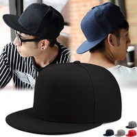 Hip Hop Style Flat Brim Sun Caps Male Baseball Hat Solid Color Summer Men‘s and Women‘s Outdoor Cycling Caps Sunproof Sport Caps 1