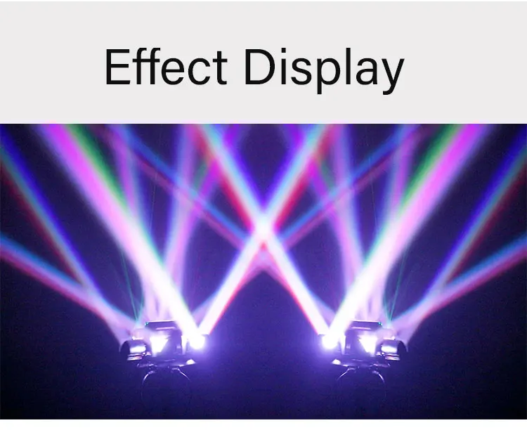 150W Moving Head Strahllicht RG Laser Bühnenlicht DMX Disco Licht RGB Rotierende Bar Party Licht – Detail 6