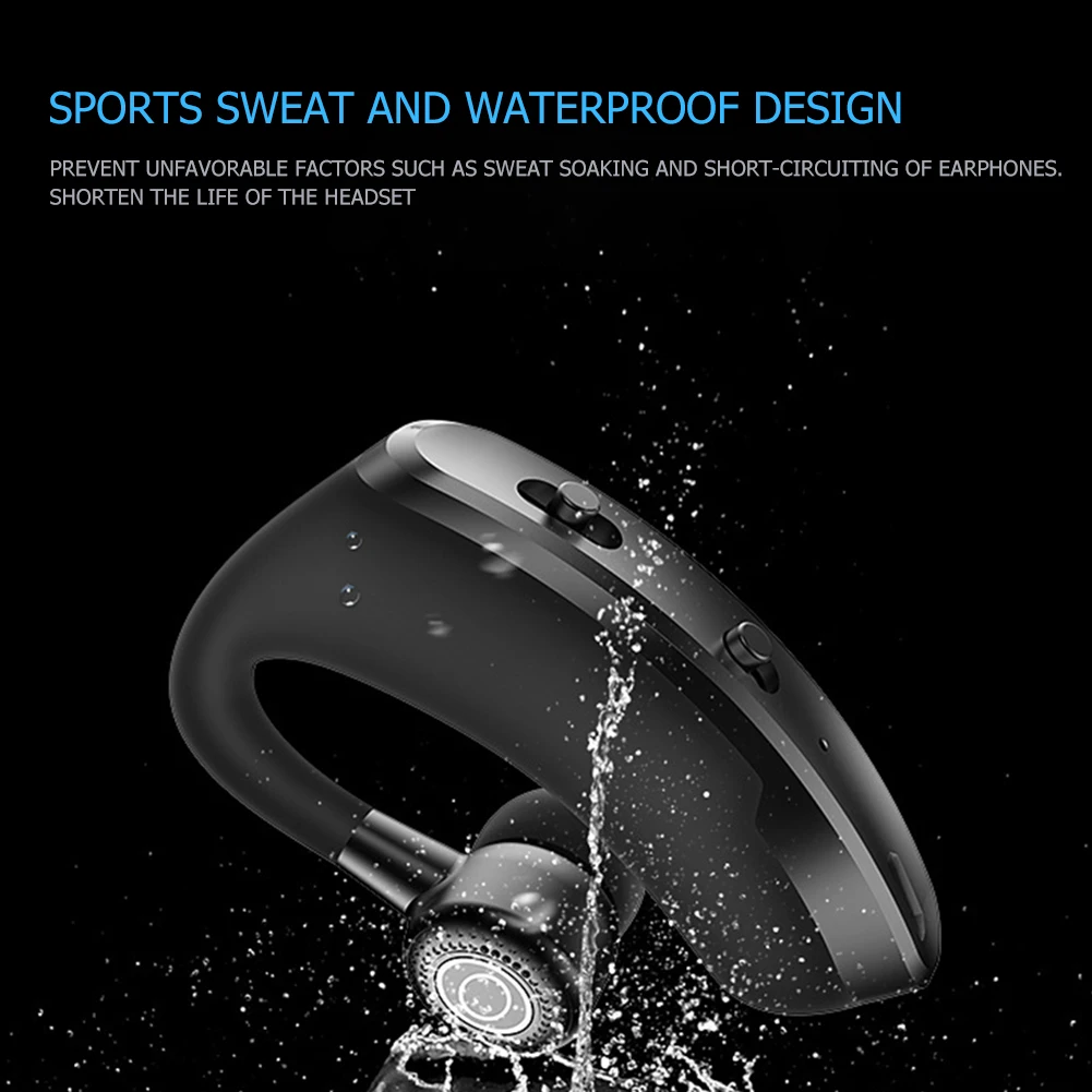 Wireless Bluetooth Earphones Handsfree Driving Call Business Headset HiFi Sports Headphone Noise reduction Stereo Music with Mic