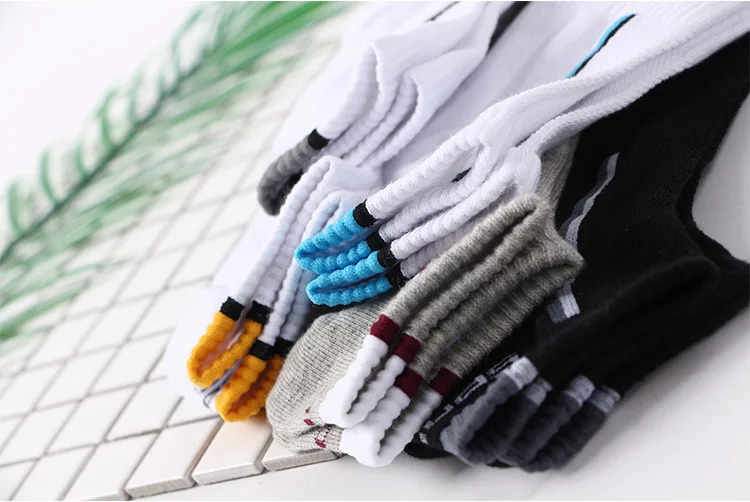 5 Pairs/Lot Spring Summer Men's Socks Breathable Ankle Cotton Sport Socks Mesh Casual Athletic Thin Short Sokken Size 38-48