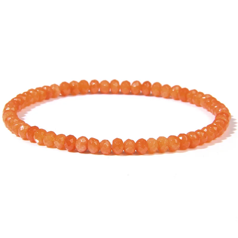 Mode Bunte 3x4mm Faceted Kristall Stein Armbänder Für Frauen Männer Mini Perlen Achat Stretch-Armband Einfache Schmuck geschenk – Detail 13