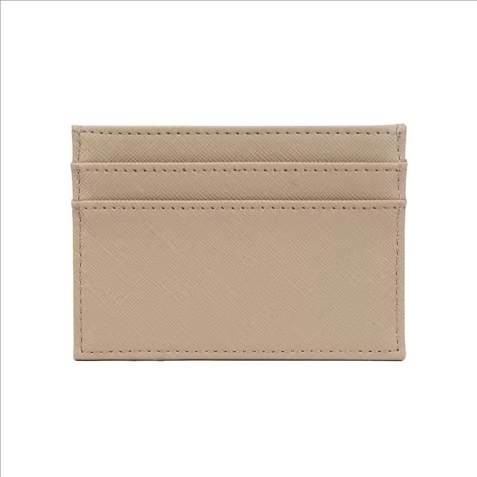 Personalized Initials Slim Leather Card Holder - Custom Monogram Name Wallet and DIY Gift