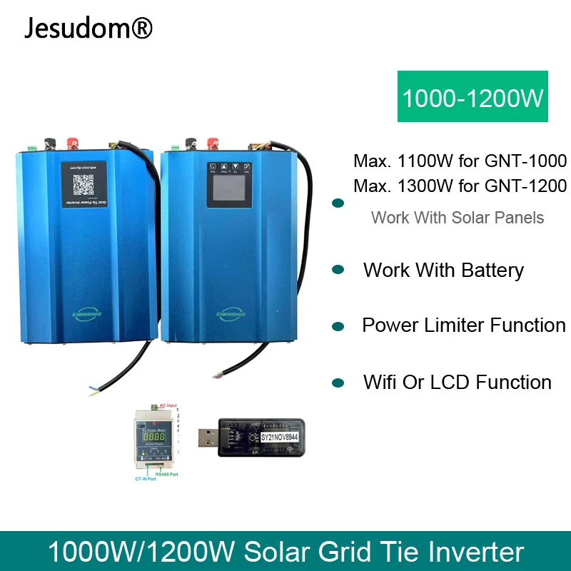 1000 Вт/1200 Вт Φ чистый синусоидальный сигнал DC24V 48V 72V для AC110V AC220V с WiFi или ЖК-датчиком