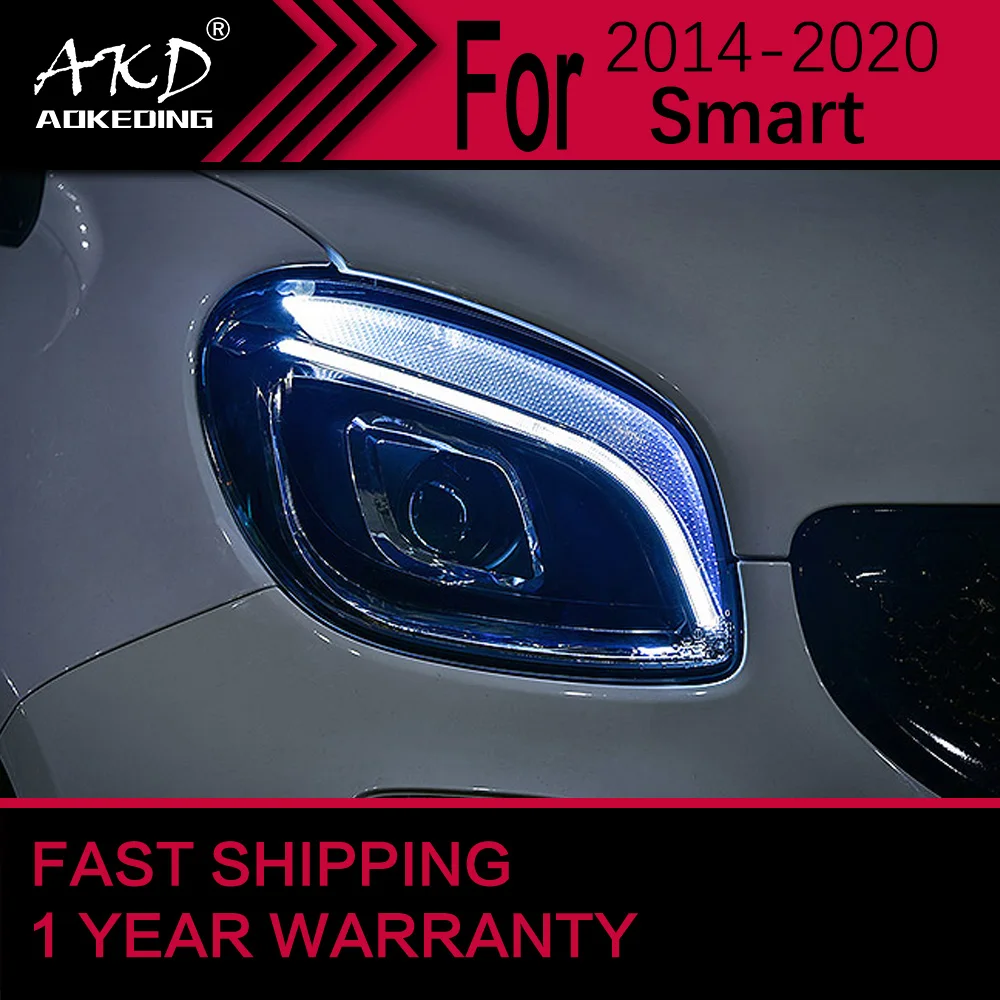Car Lights for Smart LED Headlight 2014 2020 Smart W453 Head Lamp Drl