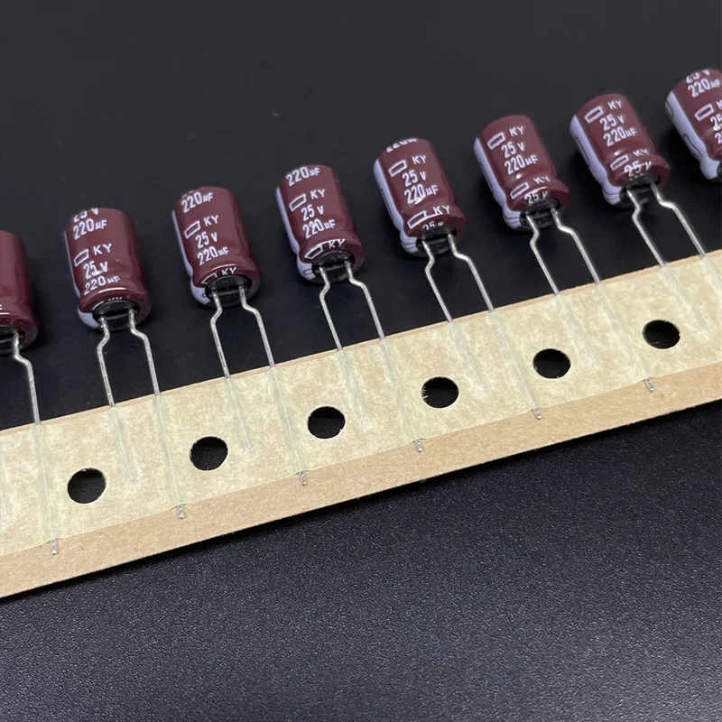 

50 шт. 220 мкФ 25 в NIPPON NCC серия KY 8x12 мм низкое сопротивление 25V22 0 мкФ алюминиевый электролитический конденсатор