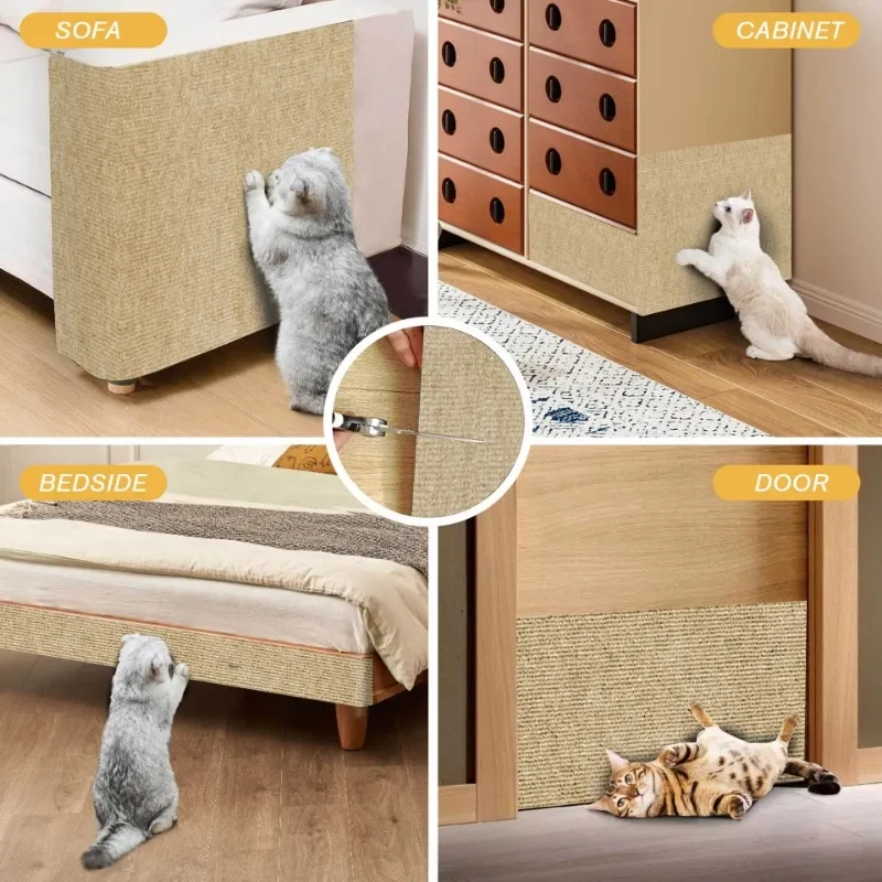 Cat Climbing Mat Self-Adhesive Backing Sturdy Multi-Purpose Non-Slip Scratching Pad Funitures Protective Mat Pet Accessorie