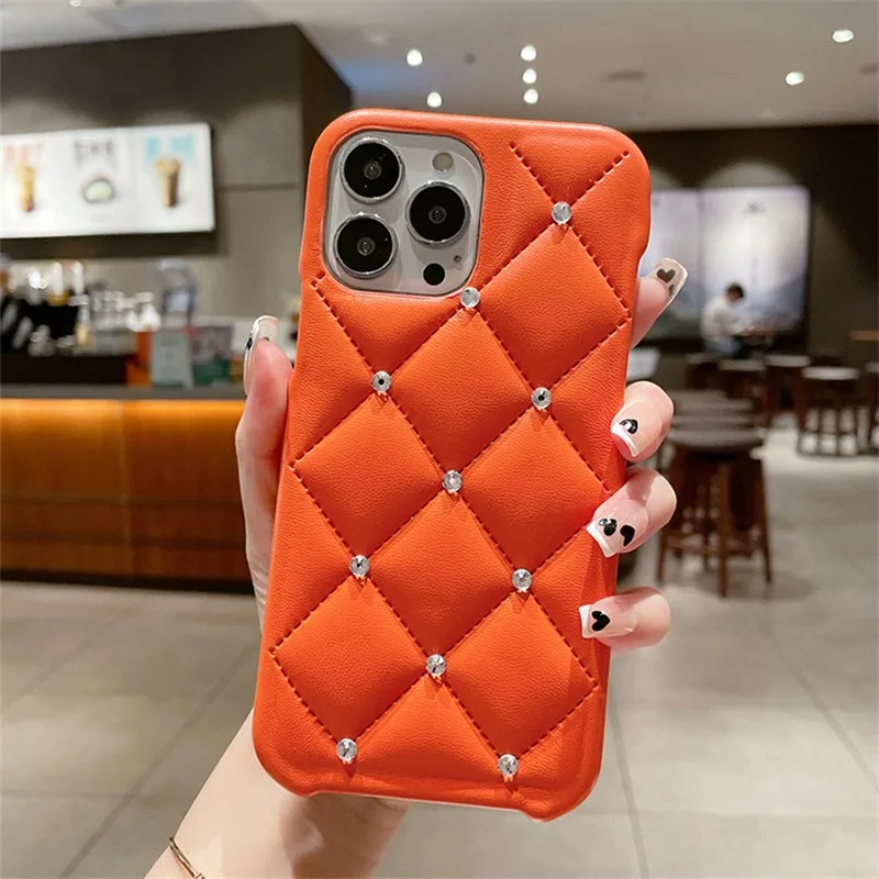 Custom Name Letters Leather Card Holder Case For iphone 14 13 12 11 Pro 14  Plus X XS XR 7 8 Plus Lattice Luxury Shockproof Cover - AliExpress