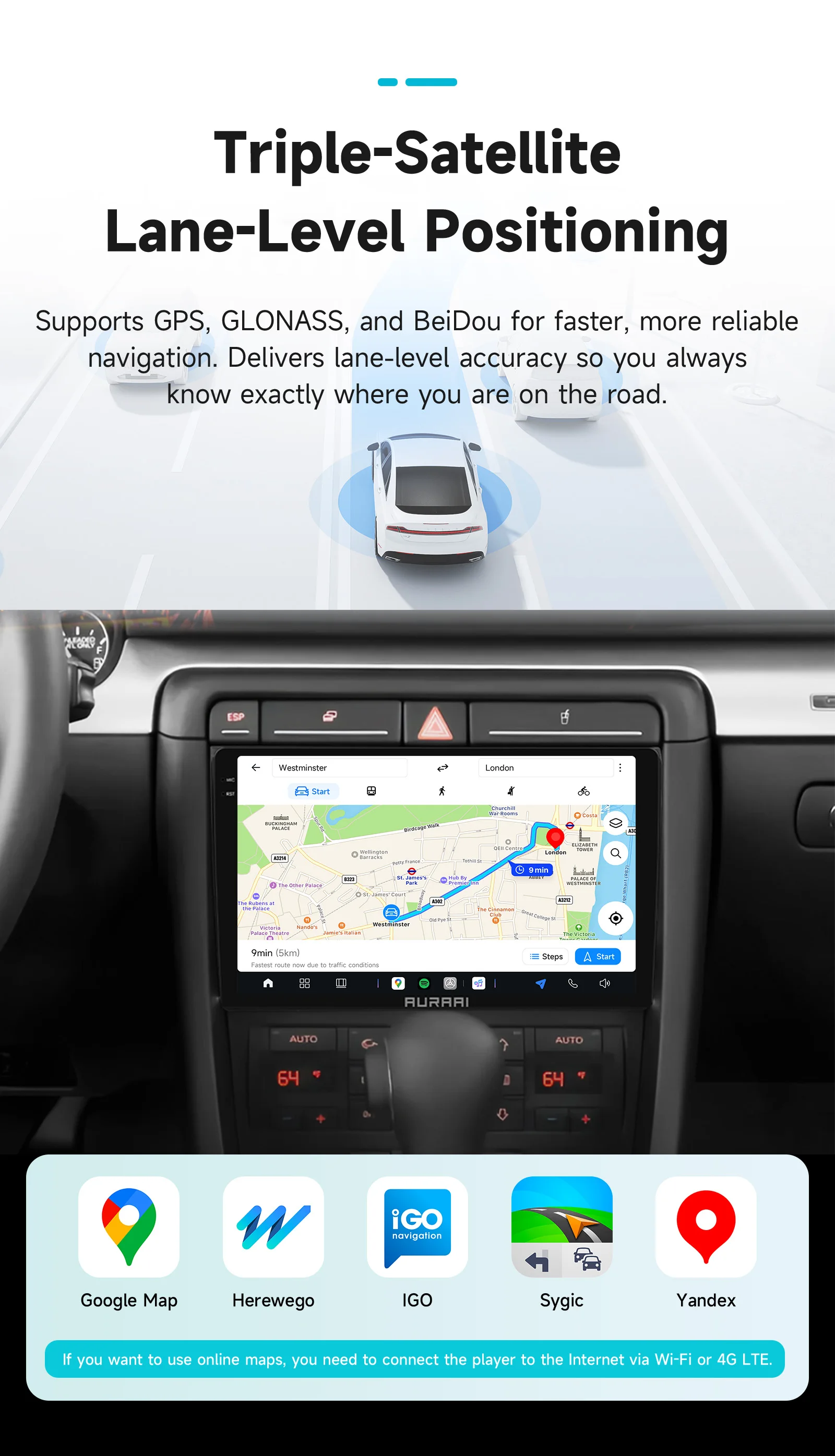 8G+256G AURAAI 2K Bildschirm für Audi A4 2 3 B6 B7 S4 RS4 2000-2009 Autoradio CarPlay Android Auto 4G WIFI GPS BT DSD ADAS Dual-Mikrofon – Detail 26