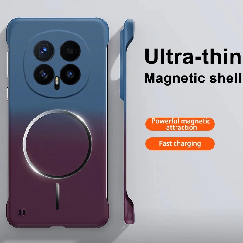 Magnetic Ultra Slim Gradient Color Wireless Charging Phone Case