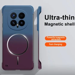 Magnetic Ultra Slim Gradient Color Wireless Charging Phone Case - Honor Magic8 Pro (Purple - blue)