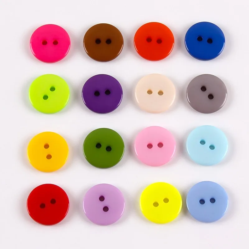 Buy2Get 3rd 50% OFF 25-600 Round 11mm Resin Sewing Clothes Shirt Craft Buttons 