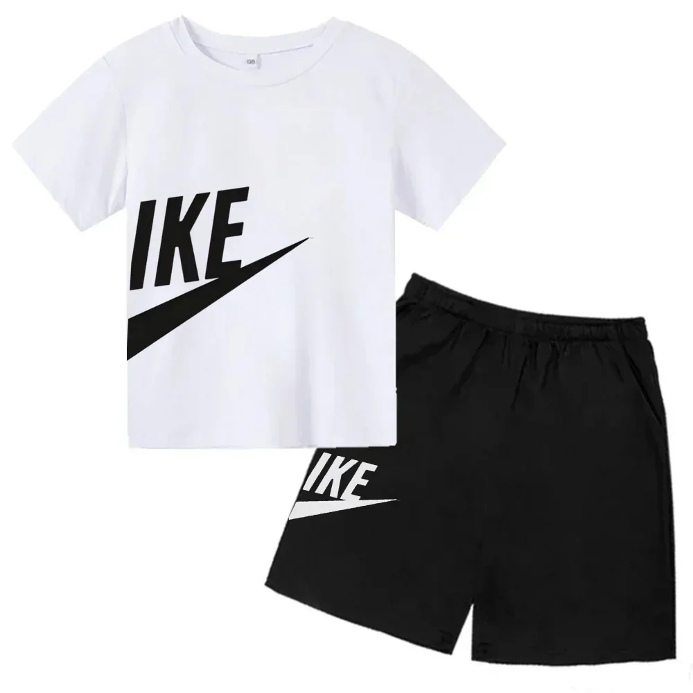 Brand Print Fan Clothes Children Teen T Shirt Suit Summer Top +shorts 2 Pcs Set Short Sleeve Casual Fashion Boys Girls Kid Set 3