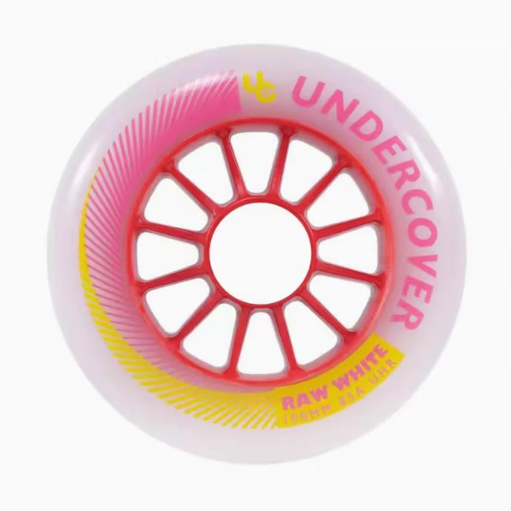 Original Powerslide UC Under Cover Wheels RAW WHITE Speed Inline Skates Wheels 85A Hardness 90 100mm Skating Patines Tires