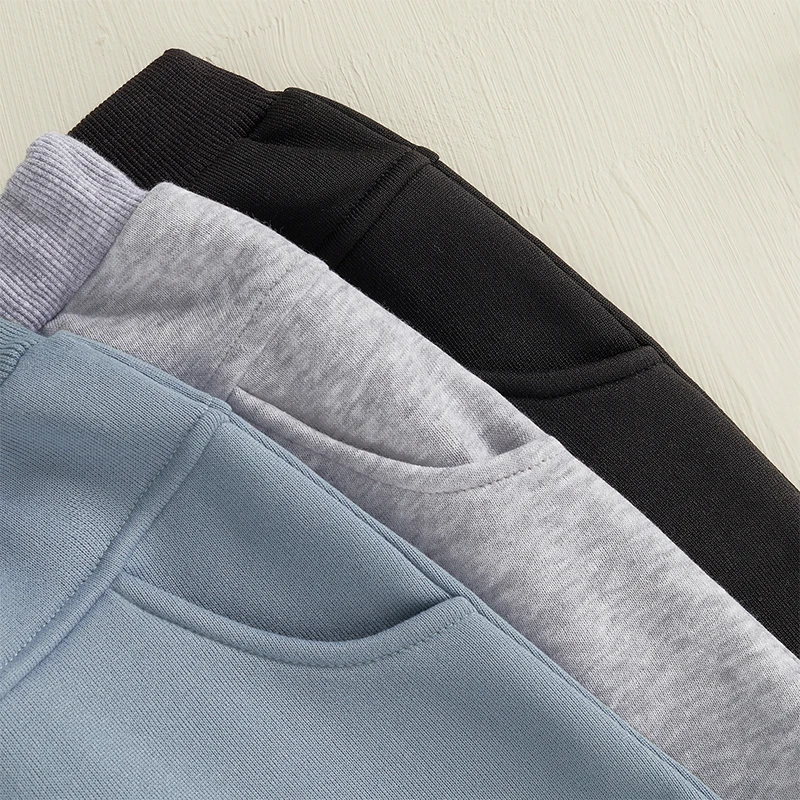 Baby Boys' 3-Pack Pull-on Jogger Pants Knit Pants Classic Fit Elastic Waist Kids Toddler Thick Pants Multipacks Long Pant Winter 6
