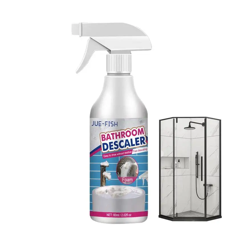 Bathroom Descaler Cleaner 60ml Shower Cleaner For Bathroom Household Toilet Cleaner To Remove Rust Soap Scum Urine Stains Hard