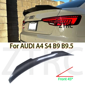 Auto Spoiler Per Audi A4 S4 B9 B9.5 Berlina PSM Stile Reale materiale in fibra di carbonio Spoiler Posteriore Tronco ala 2016-2024