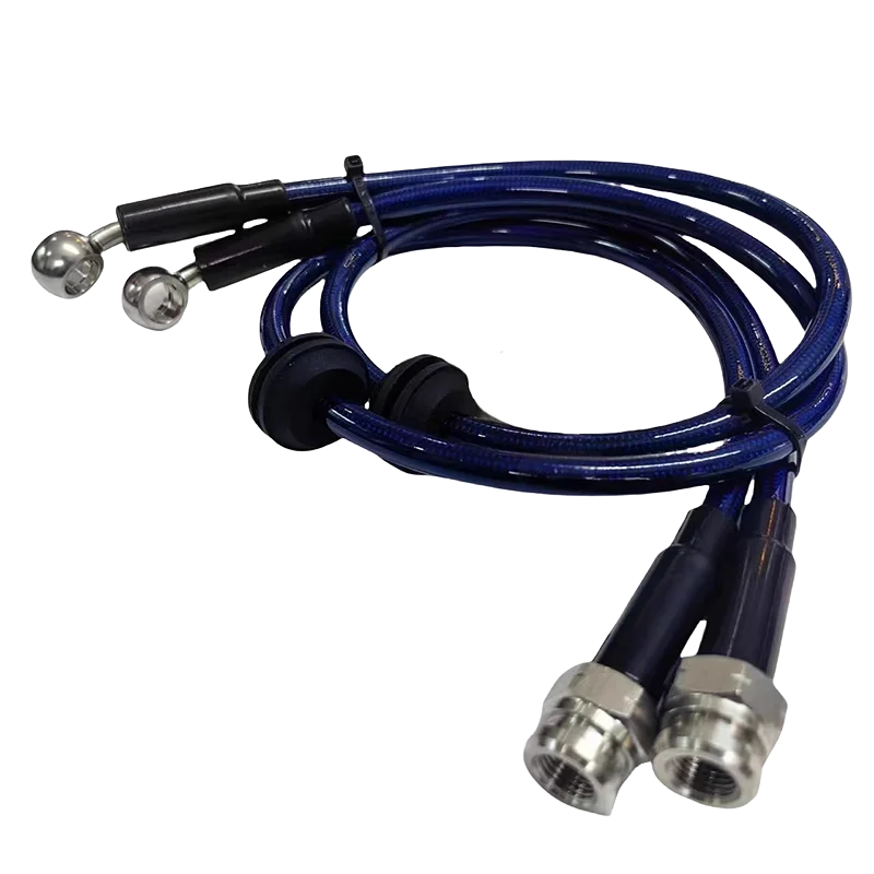 Stainless Steel Tube Automotive Yamaha Hydraulic Brake Hose Line Reinforced Car Stainless Steel Braided Brake Clutch Pipe M10 0&deg; 28&deg; 90&deg; Famale M10x1