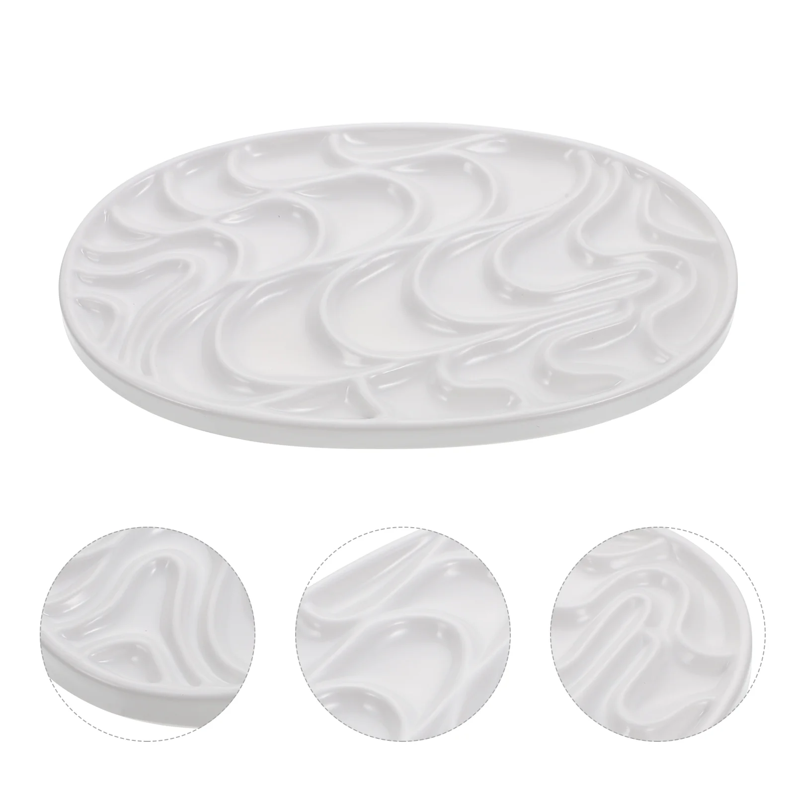 Wave Palette Paint Trays for Kids Square Pigment Mixing Plate Imitation Ceramic