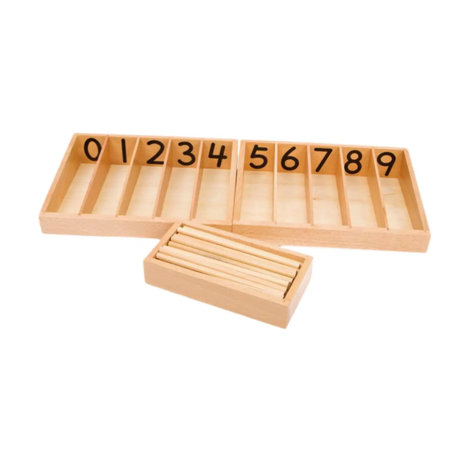 Montessori Spindle Box Math Material for 3 -6 Year Olds Baby Boys Girls