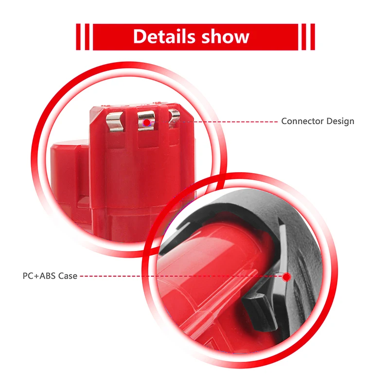 12V 3.0Ah Rechargeable 3000mAh Battery for Milwaukee M12 XC Cordless Tools