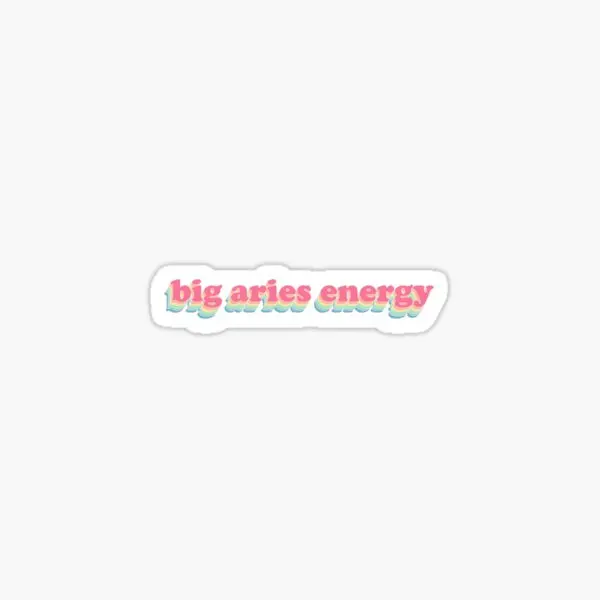 

Big Aries Energy Astrology 5PCS Car Stickers for Decor Wall Room Luggage Print Living Room Cartoon Anime Kid Funny Cute Window