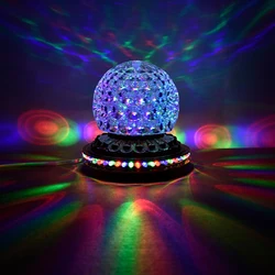 Pamnny colorido girando bola de discoteca luz do palco casa natal ktv festa dj efeito luzes de cristal bola mágica luzes da noite estroboscópio