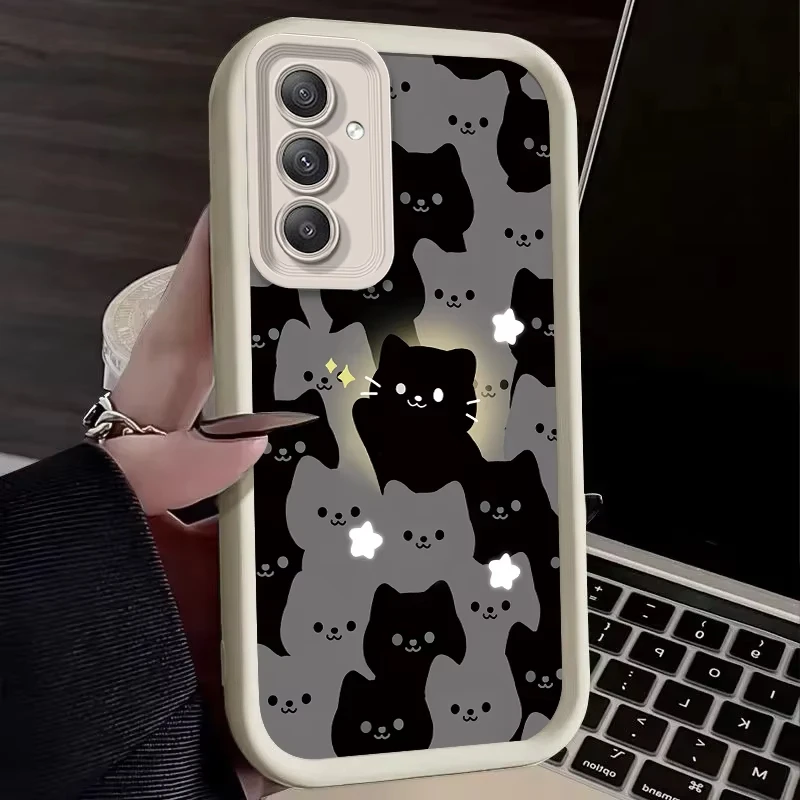 Lovely Glowing Cat Cartoon Phone Case