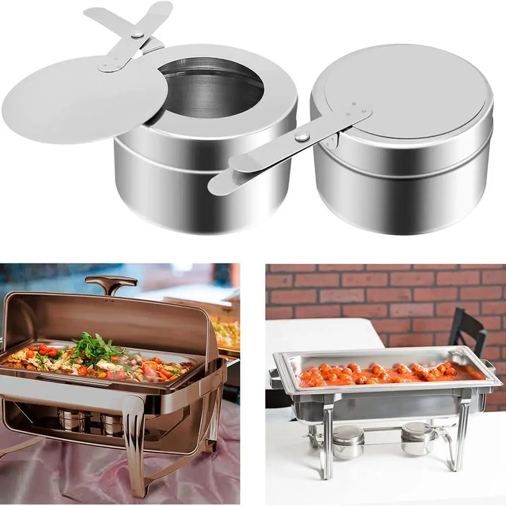 Accessories Stainless Steel Chafing Fuel Holder Universal Cooking Supplies Buffet Boxs Canned Chafer Warm Cans Food Fuel Holder