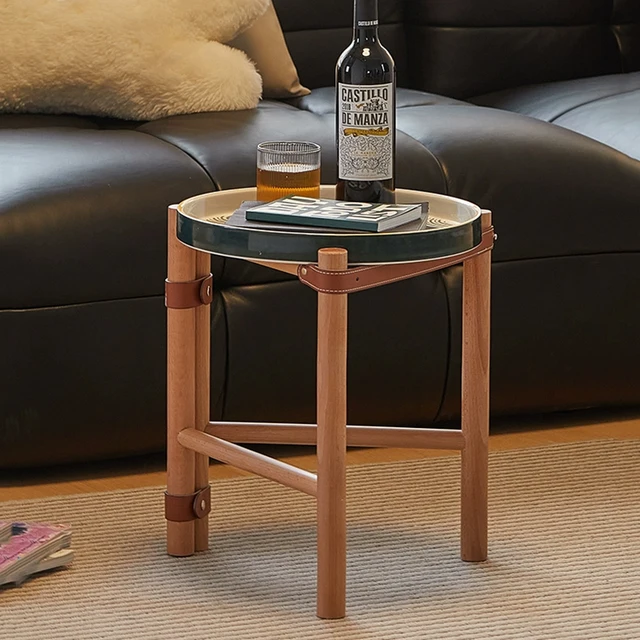 Equestra Leather-Tie Side Table 2