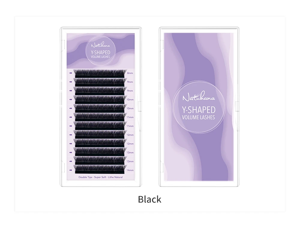 NATUHANA YY-förmige Wimpernverlängerung, C-D-Locken, künstliche Nerz-Wimpern mit doppelter Spitze, individuell, leicht verpflanzendes Y-Wimpern-Make-up – Detail 11