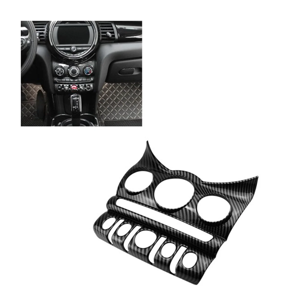 Car Air Conditioning CD Panel Cover Trims Frame Fit for Mini Cooper F55 F56 F57 Hatchback 2014-