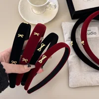 Velvet Hairband 2025 Autumn Winter Butterfly Knot Velvet Hairband Versatile Vintage Hairband Outdoorsy Hairpin Pressed Hair