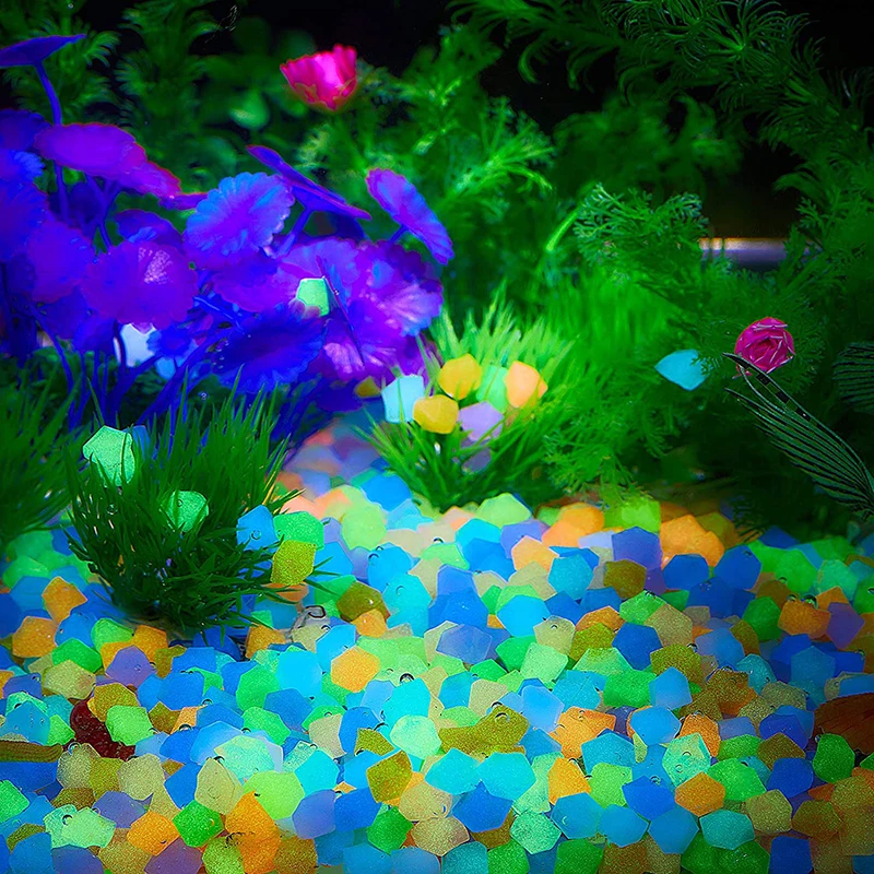 Luminous Sand 50/100pcs Glow In Dark Stone DIY Decoration Garden Yard Outdoor Path Lawn Fish Tank Aquarium Home Decor