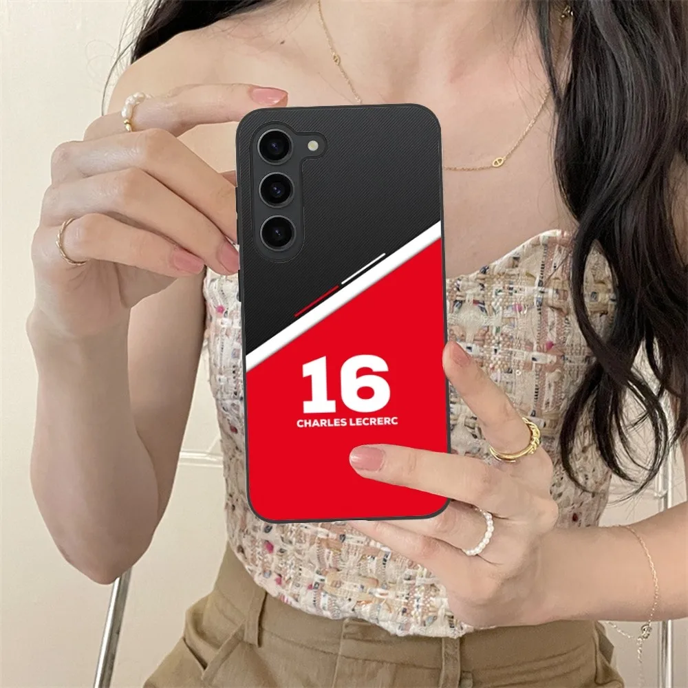 F1 Charles Leclerc Mobile Phone Case For Samsung Galaxy S24 S23 S22 S21 S20 S10 S9 Plus Fe Ultra Lite Black Phone Cover Funda