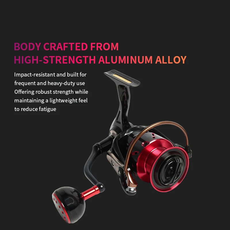 RANMI AZUTE 스피닝 낚시 릴 3000-8000 MaxDrag 5-10KG 6+1BB 5.0:1 기어비(담수 및 바닷물용)
