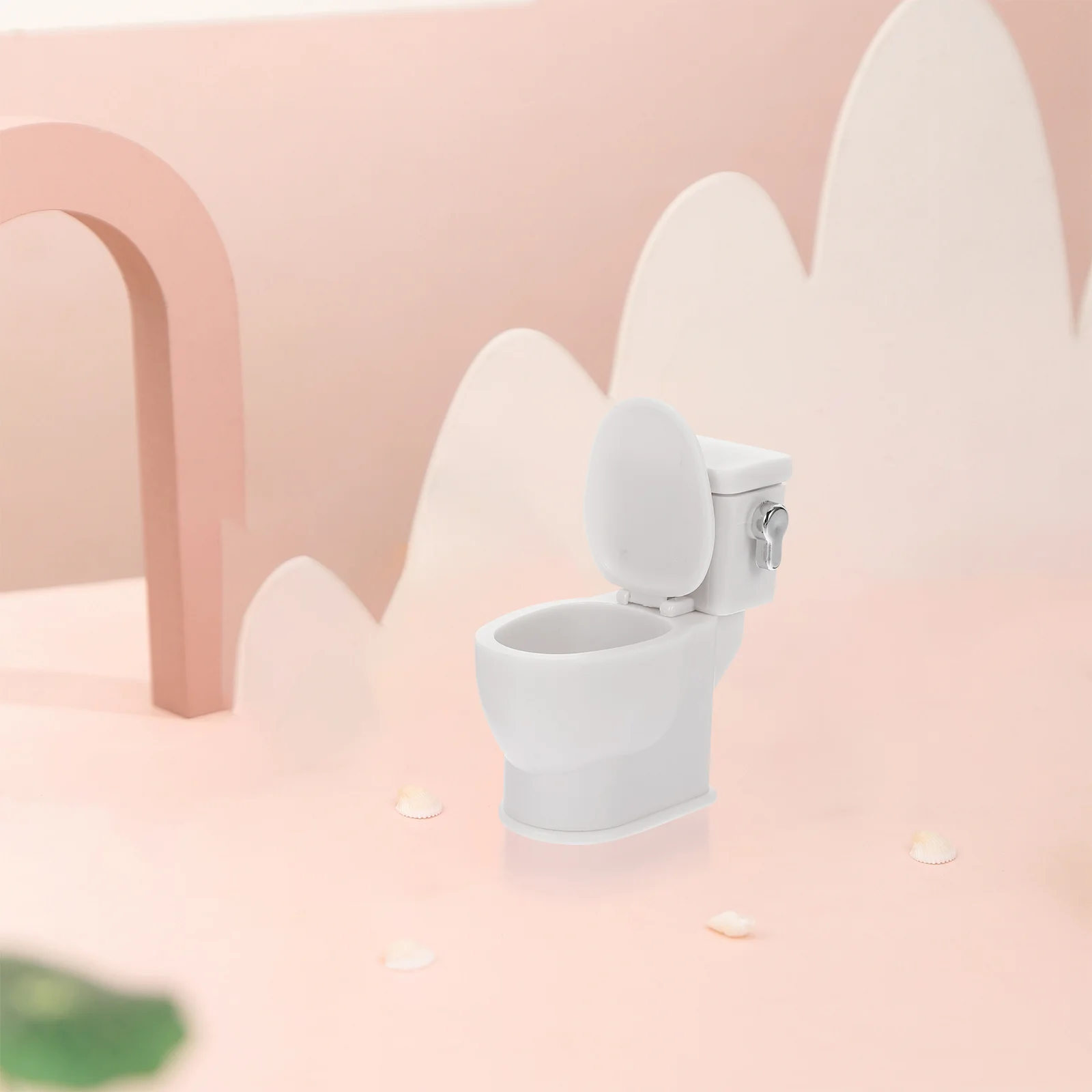 

Dollhouse Toilet Realistic Mini Adornment Bathroom Furniture White Plastic Baby Toys