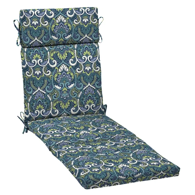 

Arden Selections Outdoor Chaise Lounge Cushion 72 x 21, Sapphire Aurora Blue Damask