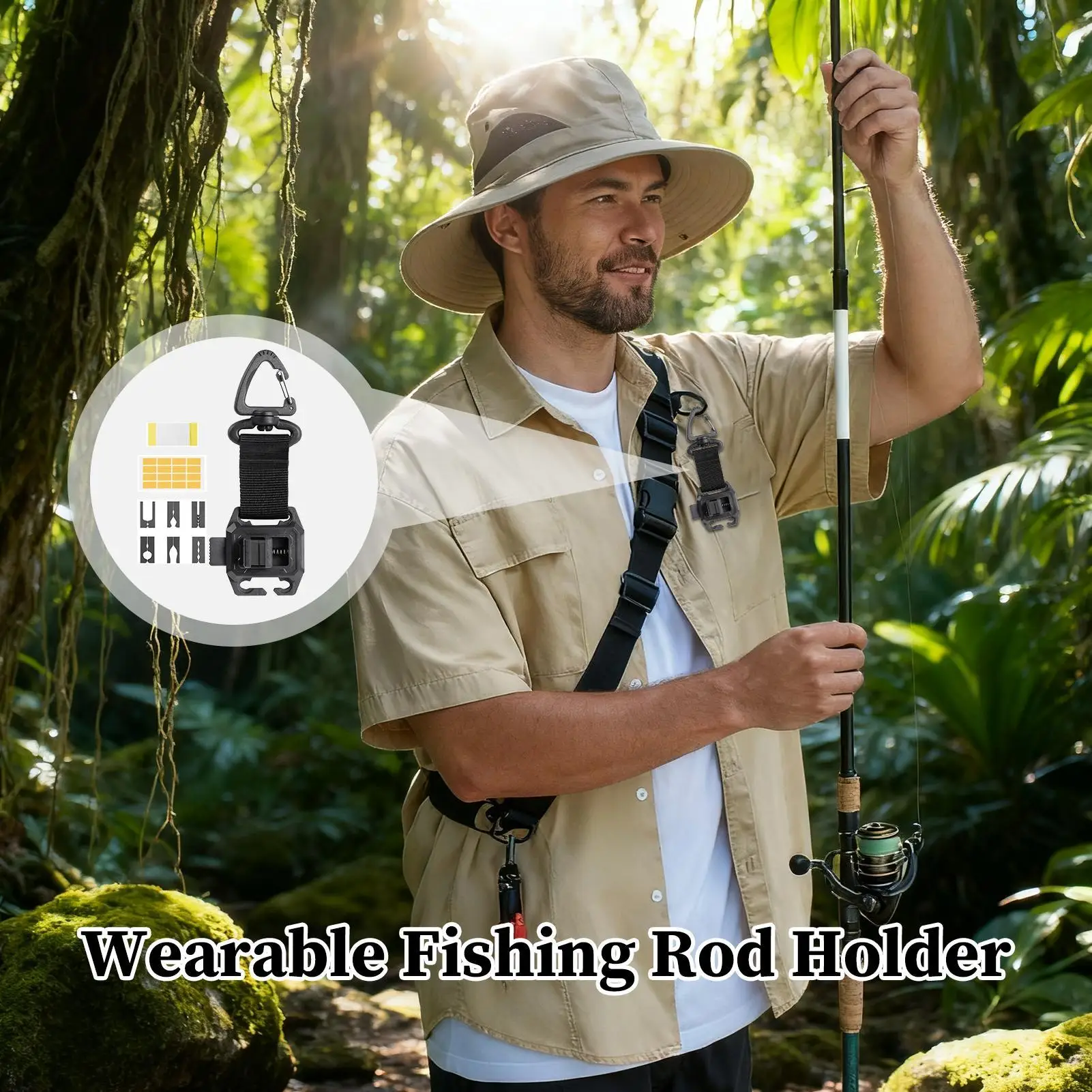 Tragbare Angelrute Clips Halter Tragbare Pole Ständer Pier Reise Surfen Strand Süßwasser Salzwasser Wels Bass Angler – Detail 5