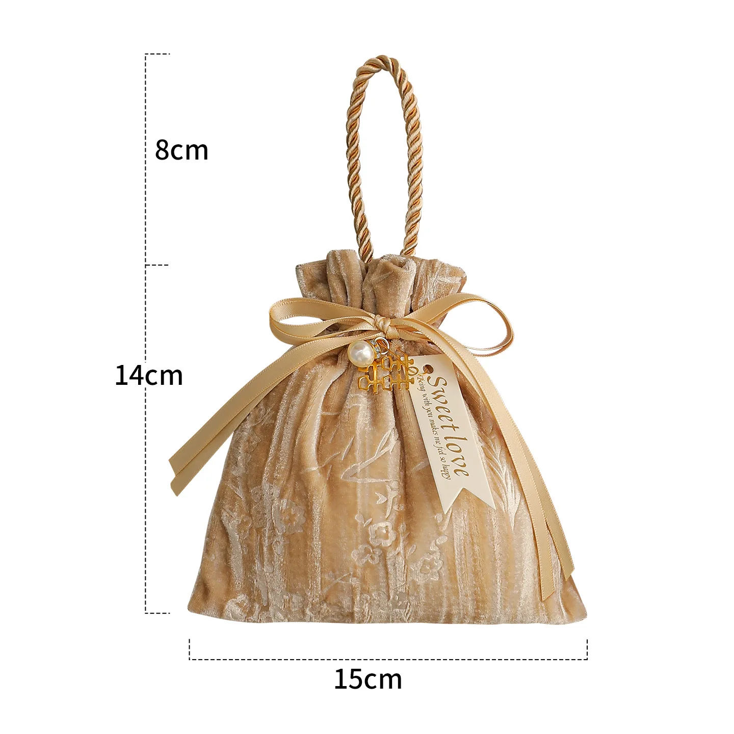 Velvet Wedding Candy Bag Gift Bag Portable Drawstring Ribbon Bow Bag High Quality Wedding Party Candy Pouch Jewelry Bag