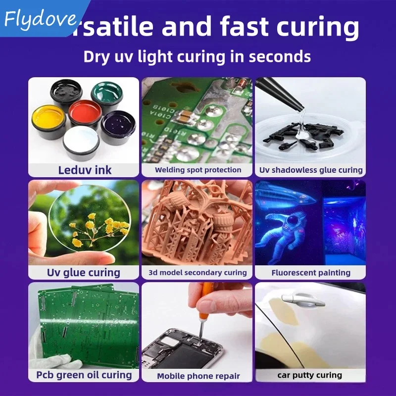 Small Volume Handheld 365nm 395nm 405nm Ultraviolet UV Green Oil Shadowless Glue Ink Mobile Phone Repair Lamp Resin Curing Lamp