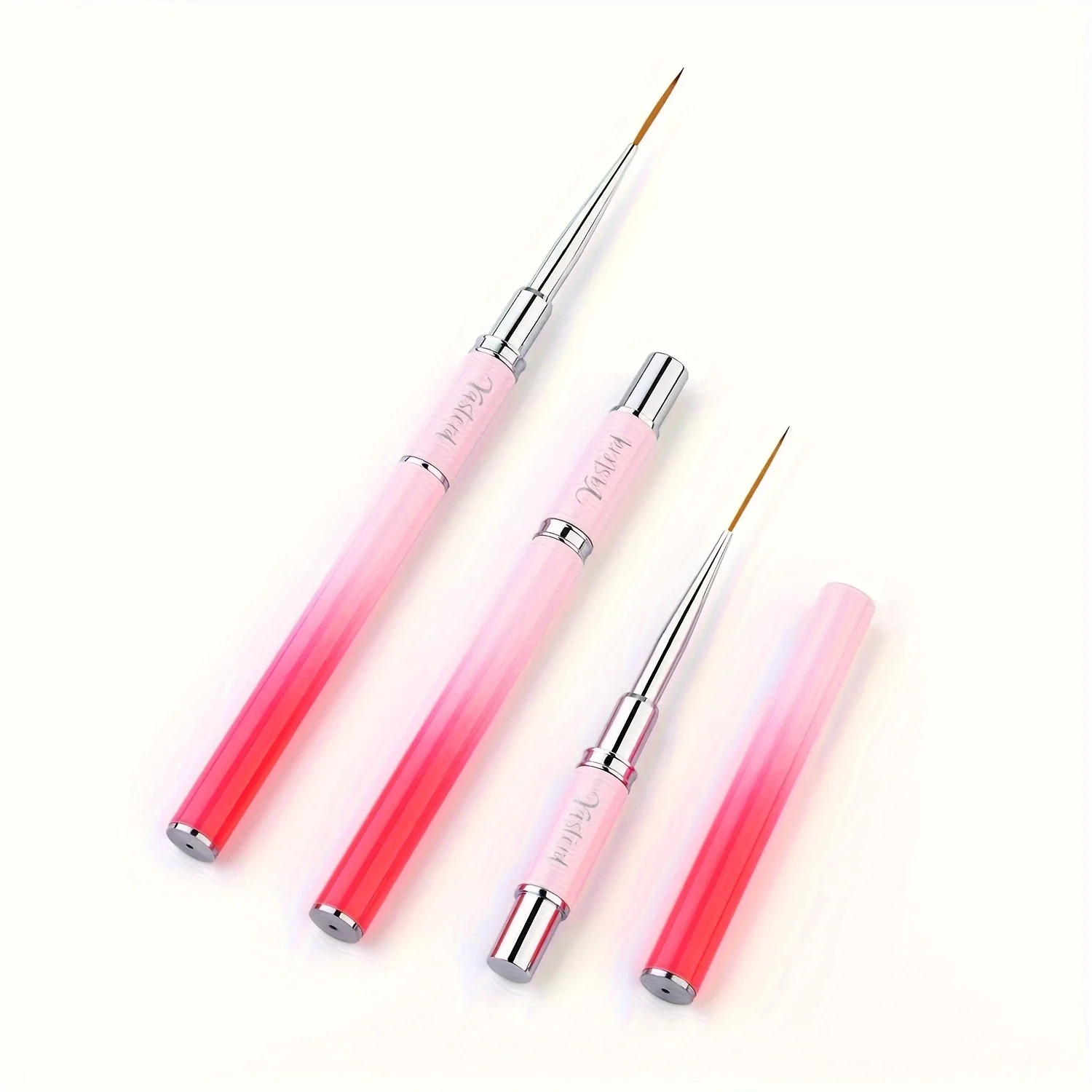 Nail Art Brushes, 5pcs Long Nail Art Line Brushes for Details, Fine Designs, Thin Nail Design Brush Set Gel Polish Painting Pens 5
