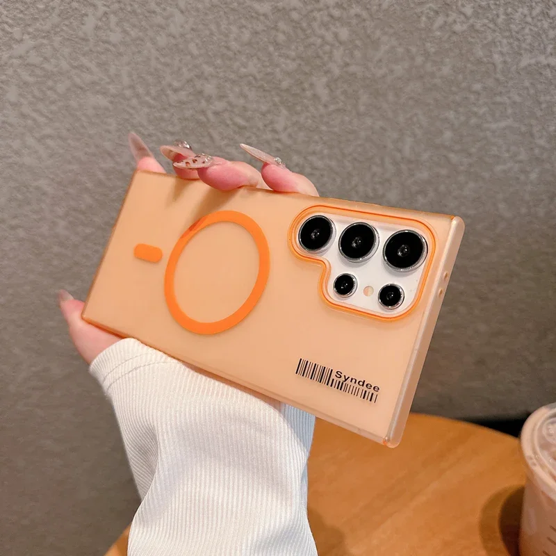Luxury Magnetic Wireless Charge Magsafe Case - Slim Label Cover