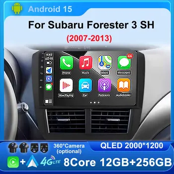 Android 15 Auto GPS Carplay Autoradio Per Subaru Forester 3 SH 2007-2013 Per Impreza GH GE GPS Lettore Multimediale unità principale strumenti