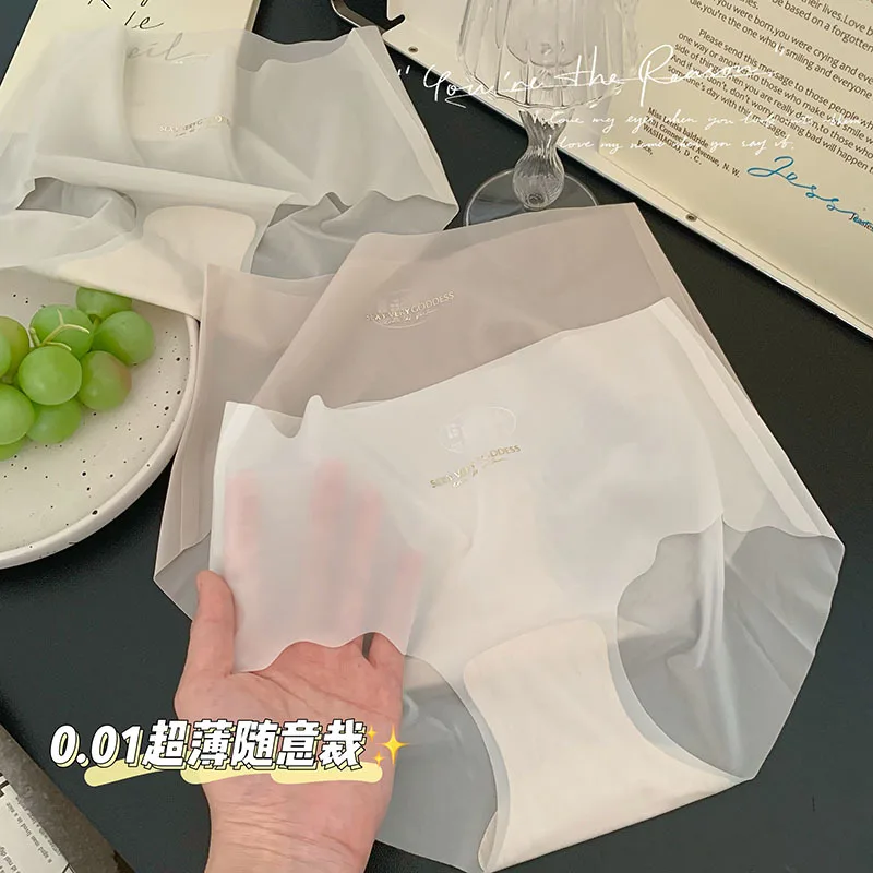 여성용 섹시한 레이스 팬티, 중간 레이스트 팬티, 심리스 소녀 브리프, 투명 언더팬츠 란제리, 유럽 팬티 패션