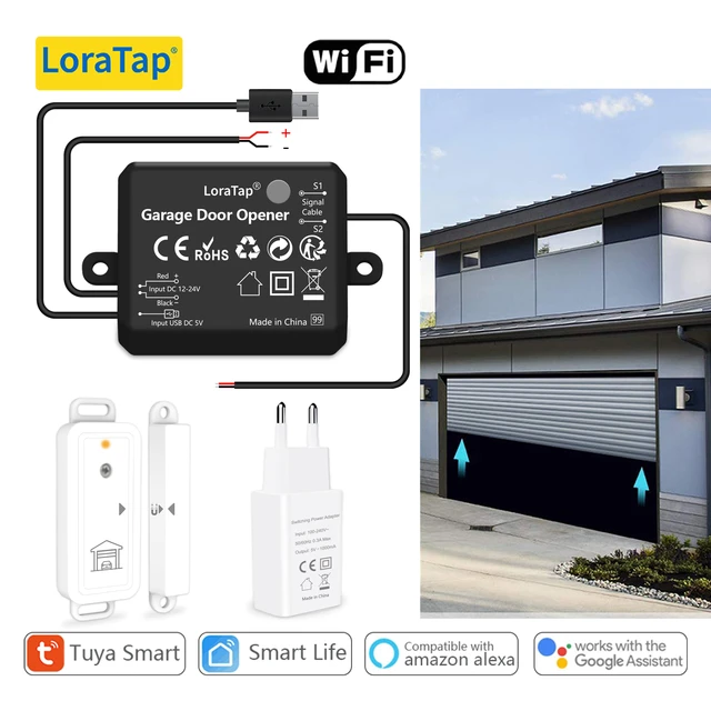 LoraTap Ouvre-Porte de Garage Connecté WiFi Interrupteur de Porte  Intelligent