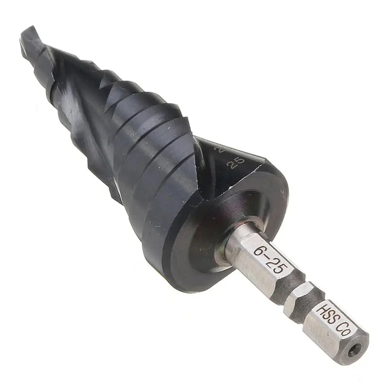 M35 Cobalt TiAIN Step Drill 3-13/6-25/6-35mm Industrial Grade HRC89 Spiral Groove Pagoda Drill Bit For Stainless Steel