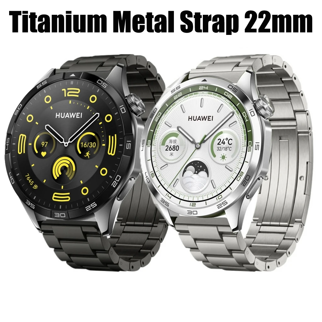 

Titanium Metal Strap for Huawei Watch GT 4 3 Band GT4 GT3 2 Pro 46mm Luxury Business Bracelet Wristband 22mm